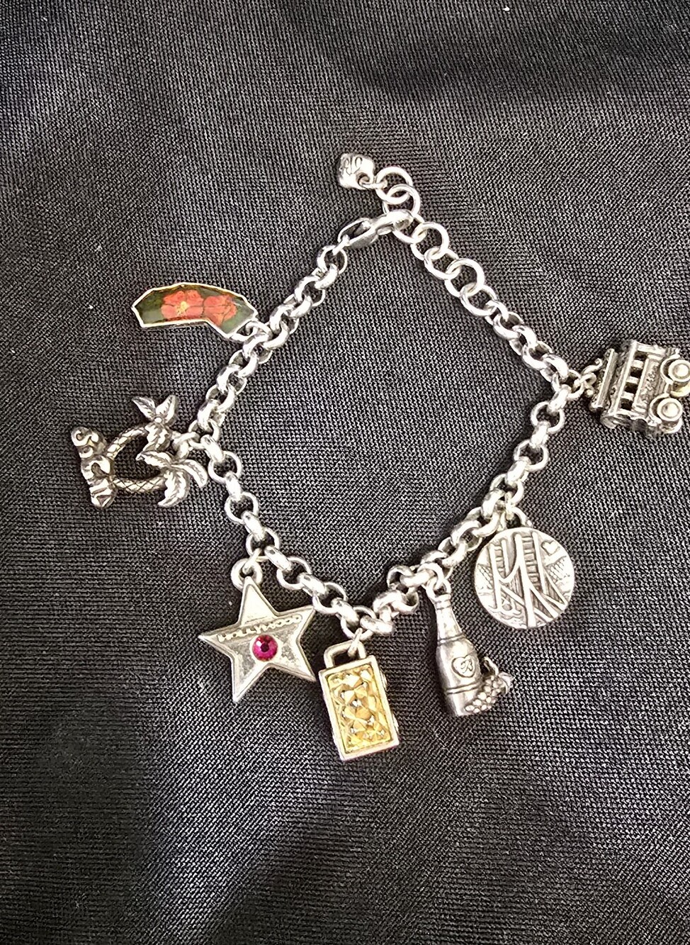Brighton California State Charm Bracelet